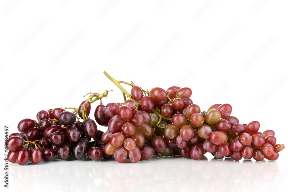 Delicious ripe grapes isolated on white Delicious ripe grapes isolated on white