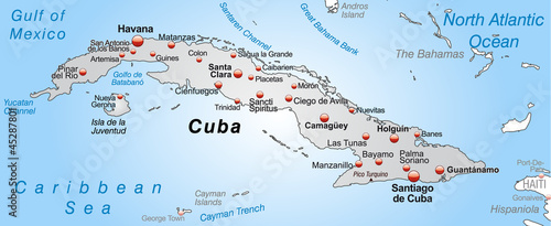 Umgebungskarte von Kuba photo