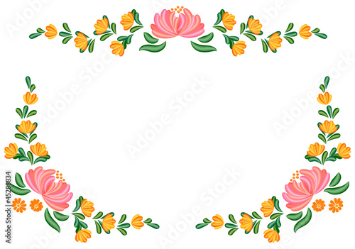 トールペイントの花模様