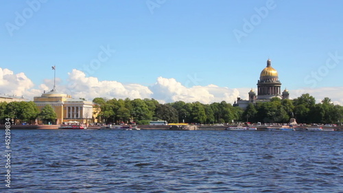 Neva river in the historical center of Saint-Petersburg, Russia photo