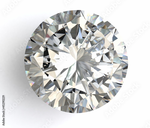 diamond on white background with high quality photo