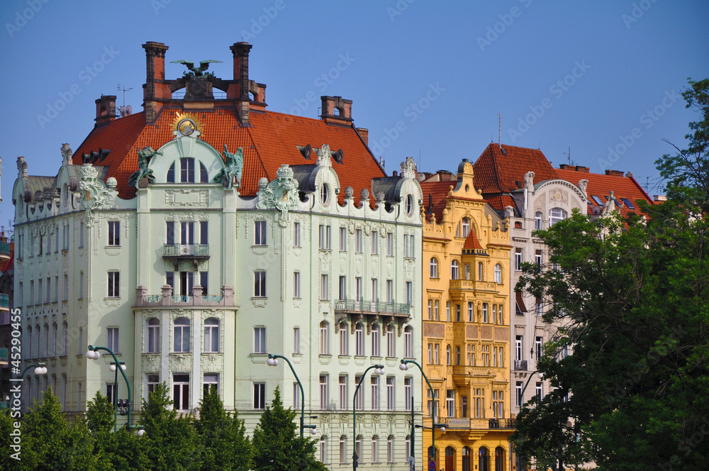 Obraz premium Häuserfassade in Prag