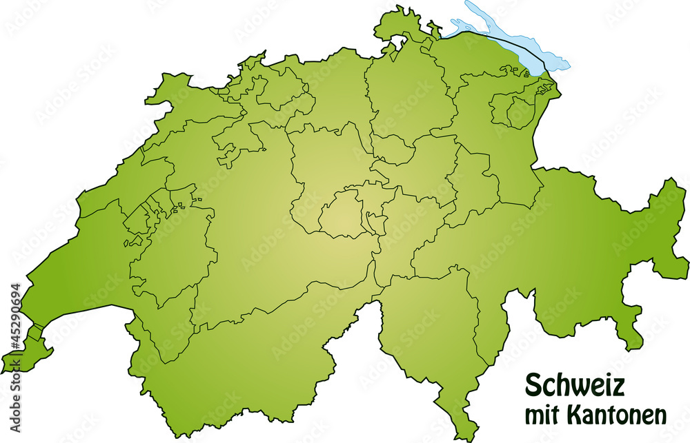 Schweiz mit Kantonen