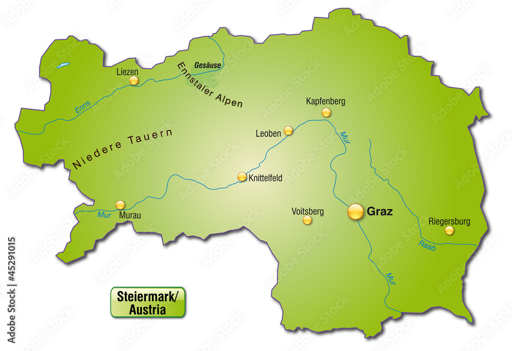 Übersichtskarte der Steiermark