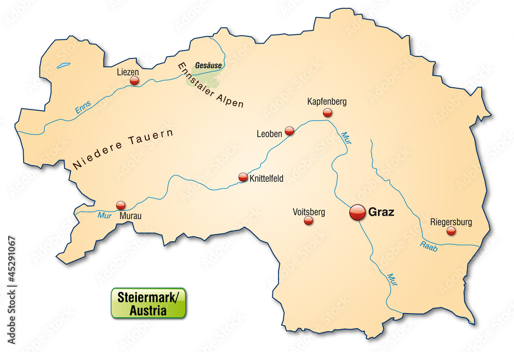 Inselkarte der Steiermark