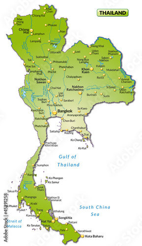   bersichtskarte von Thailand