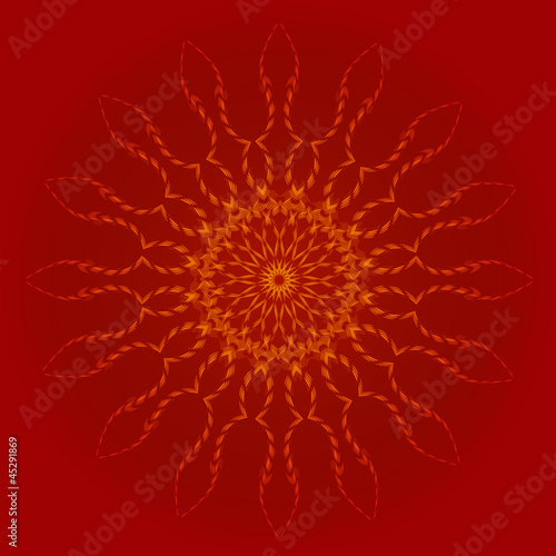 Yellow star on a red background