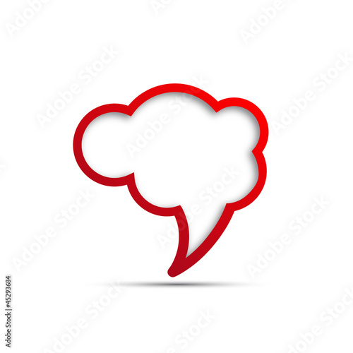 Vector cover speech in red