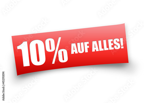 10% auf alles! Button, Icon