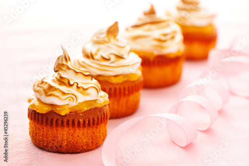 Cupcakes with whipped cream