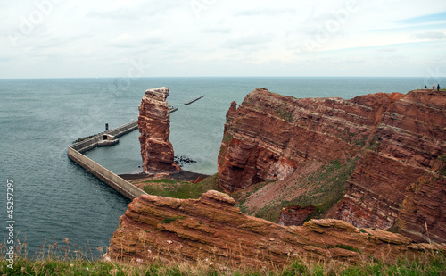 Cliff line of Heligoland with the Tall Anna