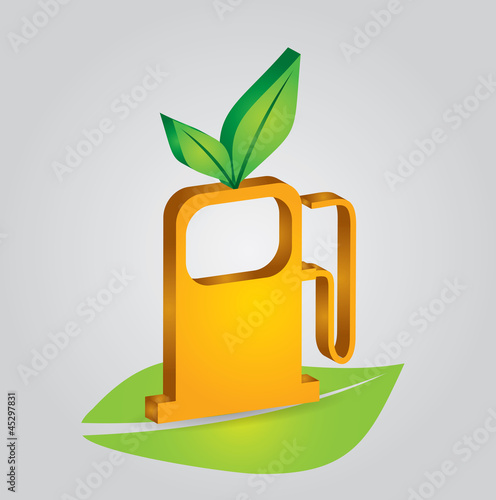 Ecology concept - fuel station