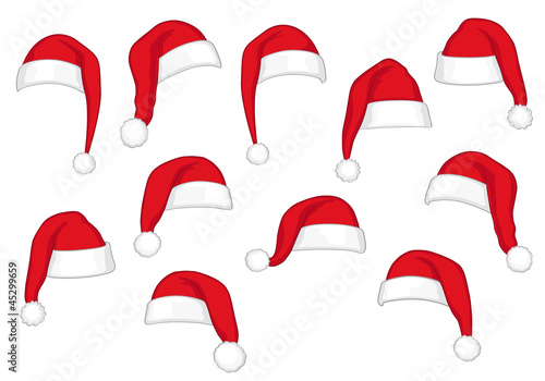 Weihnachtsmützen, verschiedene