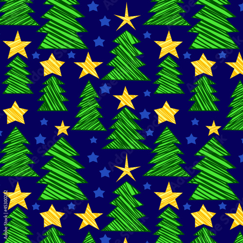 Christmas trees festive sea...