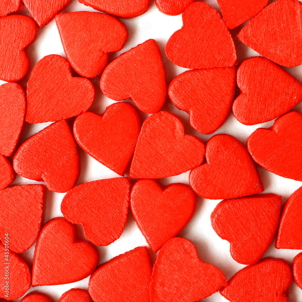 Obraz premium red heart on white background 