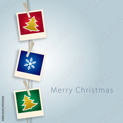 greeting card with polaroid photo frame