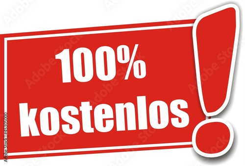 étiquette 100% kostenlos