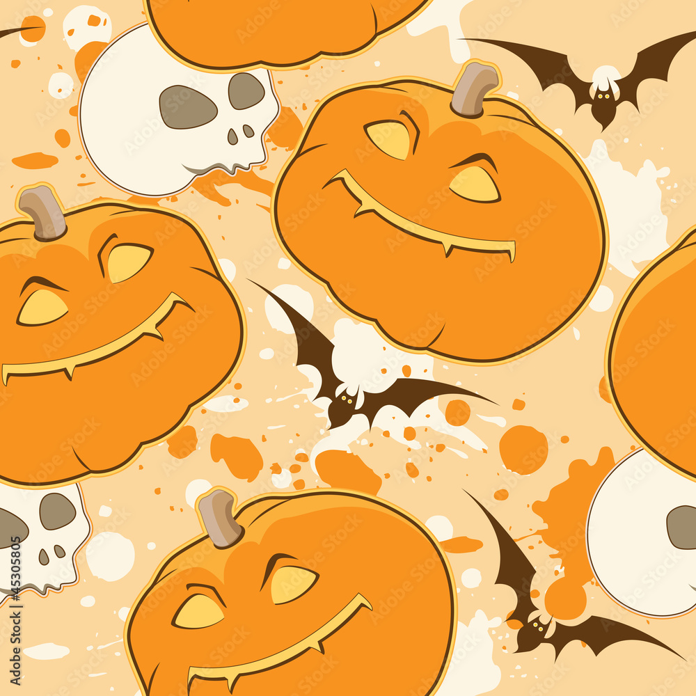 yellow Halloween pattern yellow Halloween pattern