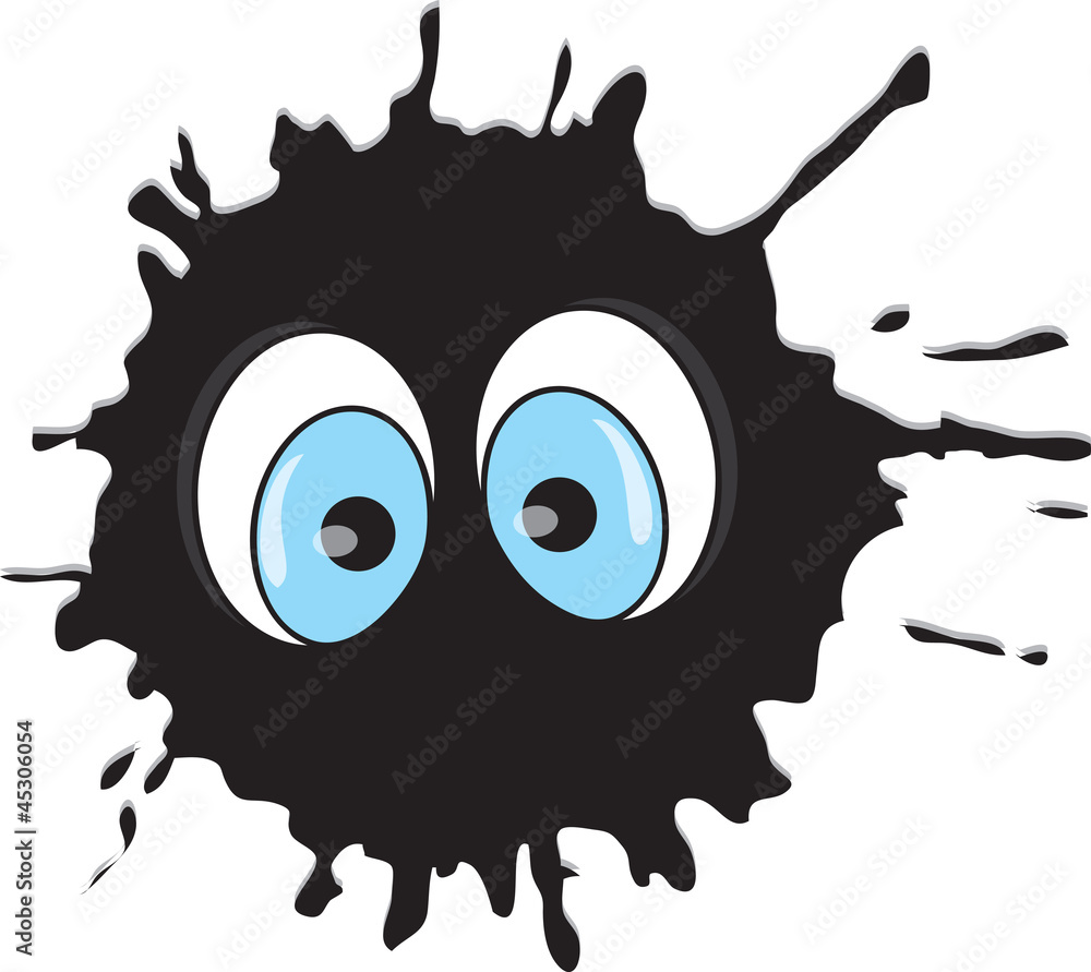 Funny blot with eyes. Vector