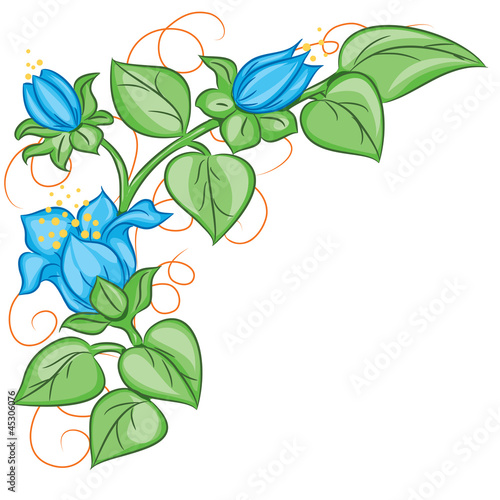 Floral decoration element. Vector
