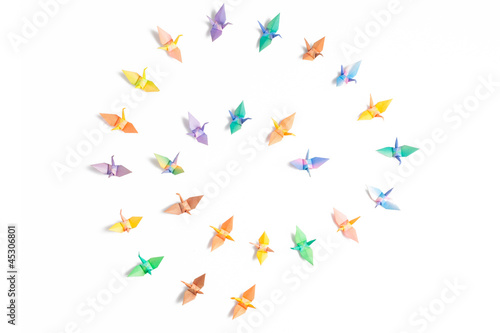 Colorful paper birds