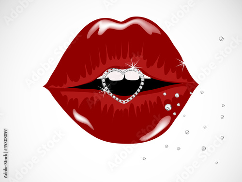 Heart in lips