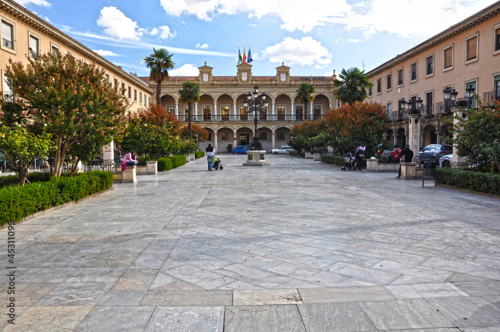 Guadix, plaza de la Constitución, Ayuntamiento, Granada, España