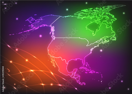 Nordamerika im Neonschein