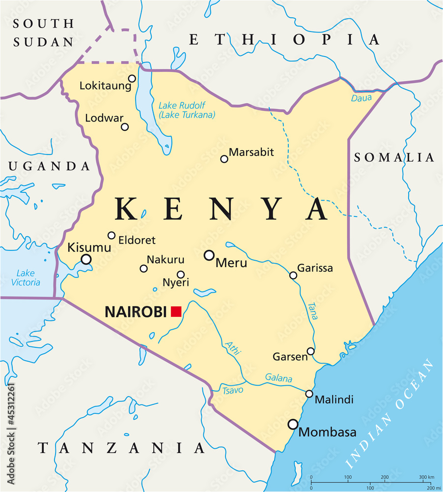 Kenya map (Kenia Landkarte)