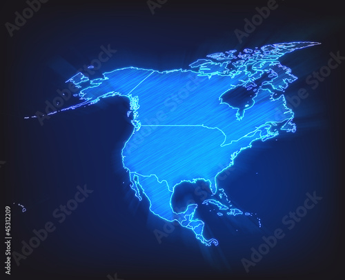 Nordamerika gescribbelt