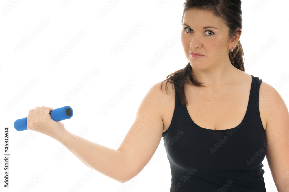 sporty woman trained with hantels sporty woman trained with hantels