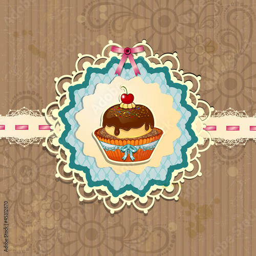 Dessert with cherry