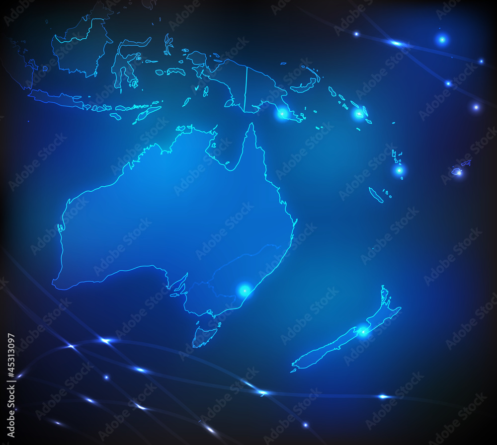Australien/Ozeanien mit Hauptstädten Australien/Ozeanien mit Hauptstädten
