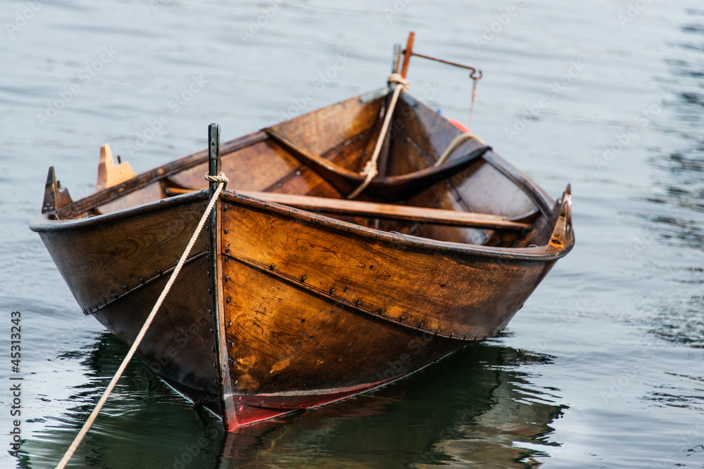 Wooden boat on water