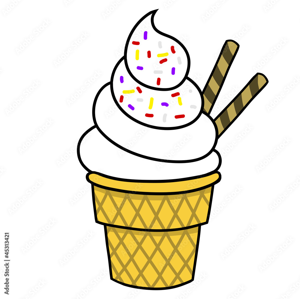 Ice cream Hand writing cartoon. Ice cream Hand writing cartoon.