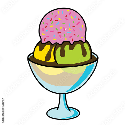 Ice cream Hand writing cartoon.