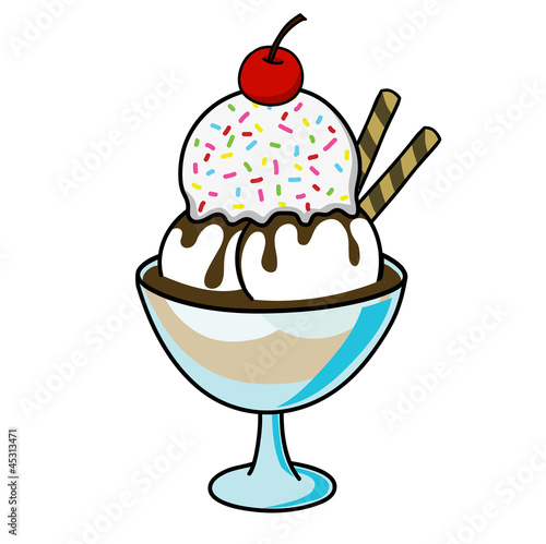Ice cream Hand writing cartoon.