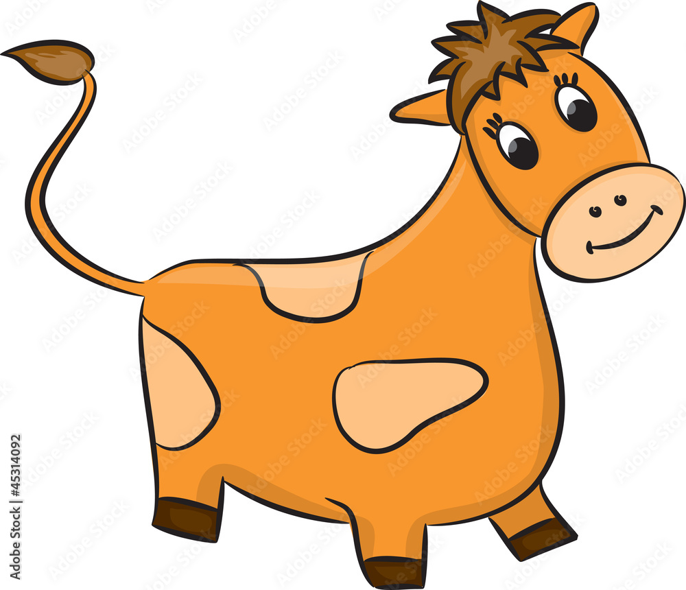 Fototapeta premium Cartoon cow. Vector