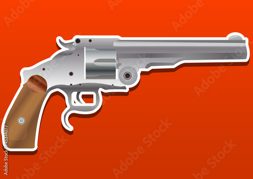 Gun, Handgun, Pistol or Revolver, illustration