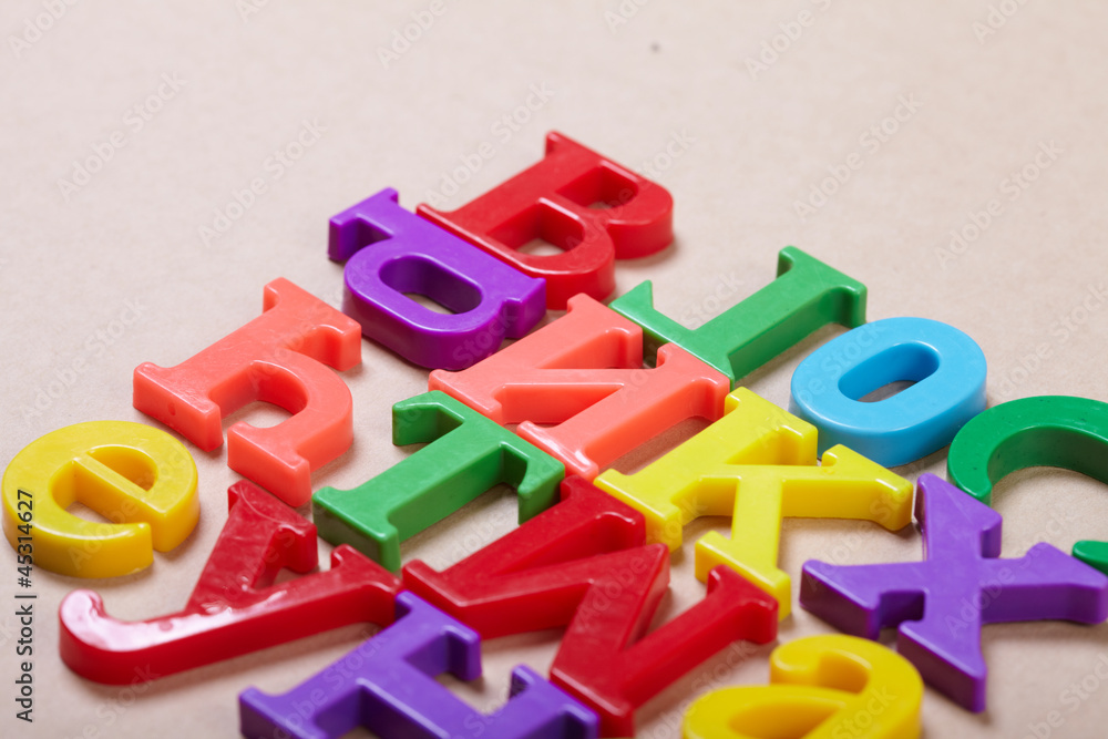 Fototapeta premium Plastic alphabet letters