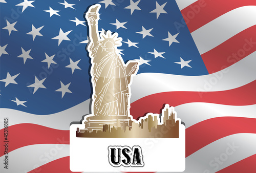 USA, United States of America, illustration