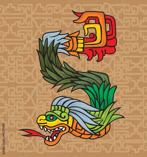 Mayan dragon, illustration