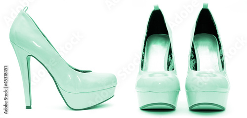 Womens Patent Platform High Heels
