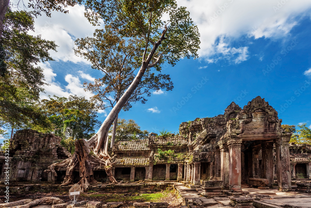 Ancient buddhist khmer temple in Angkor Wat complex Ancient buddhist khmer temple in Angkor Wat complex