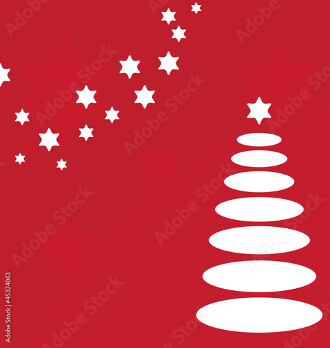 vector christmas tree card