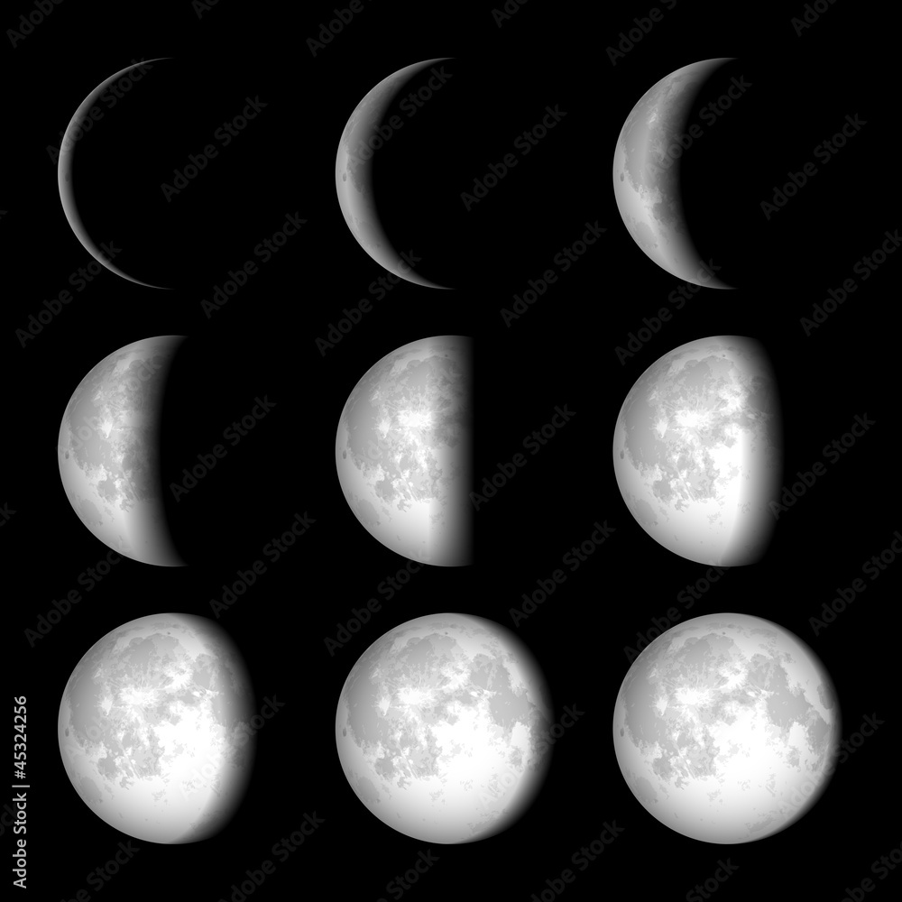 Naklejka premium Moon Phases