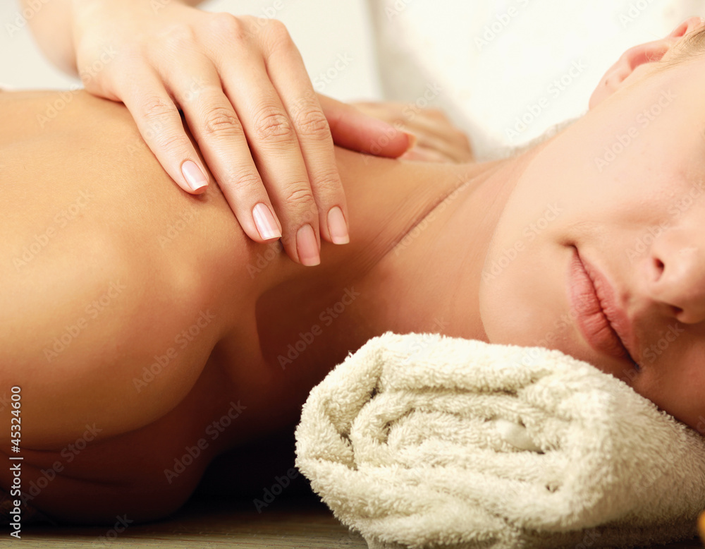 An attractive woman getting spa treatment An attractive woman getting spa treatment