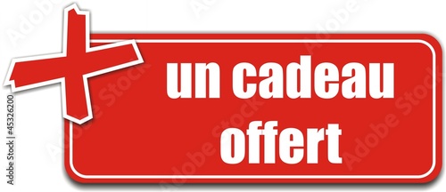 étiquette 1 cadeau offert