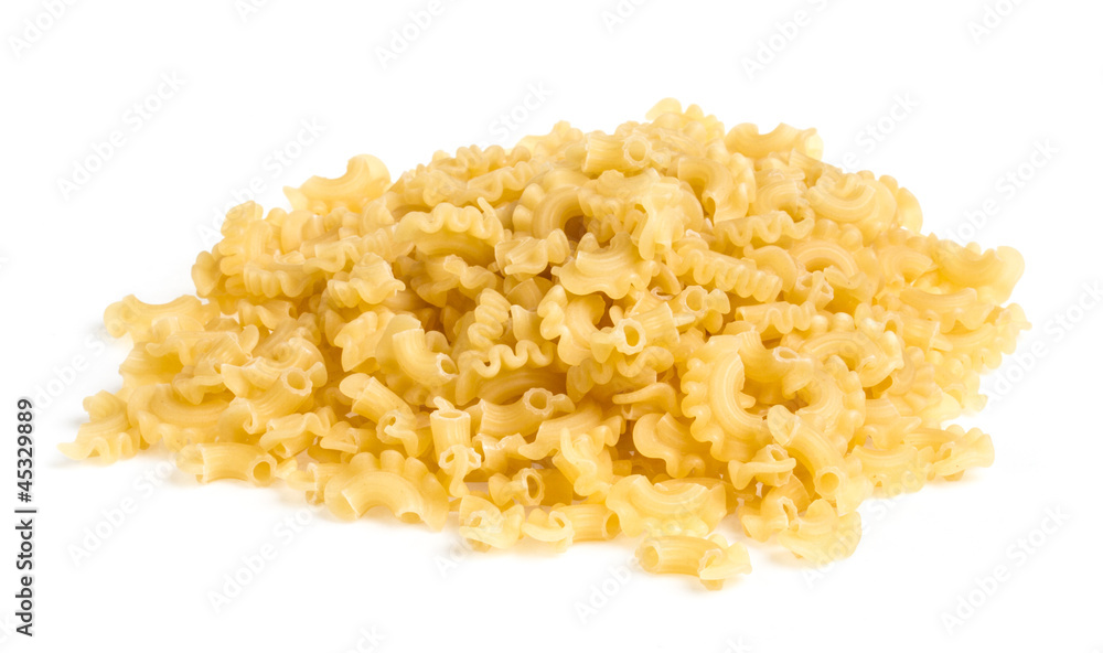 italian pasta (macaroni) isolated on white background italian pasta (macaroni) isolated on white background