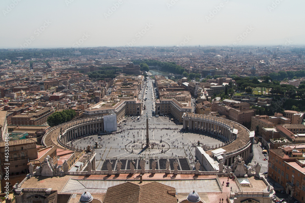St. Peter's Square from Rome in Vatican State